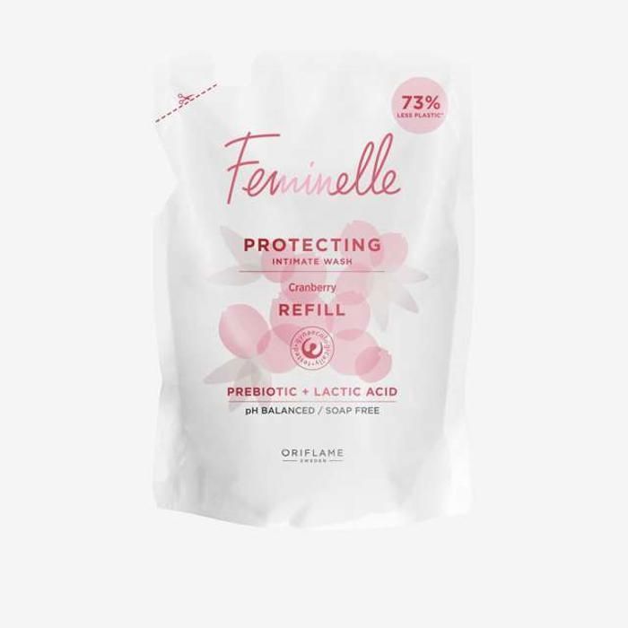 Recharge Nettoyant Intime - Feminelle - Canneberge - 300 ml - Non gras - Prébiotique
