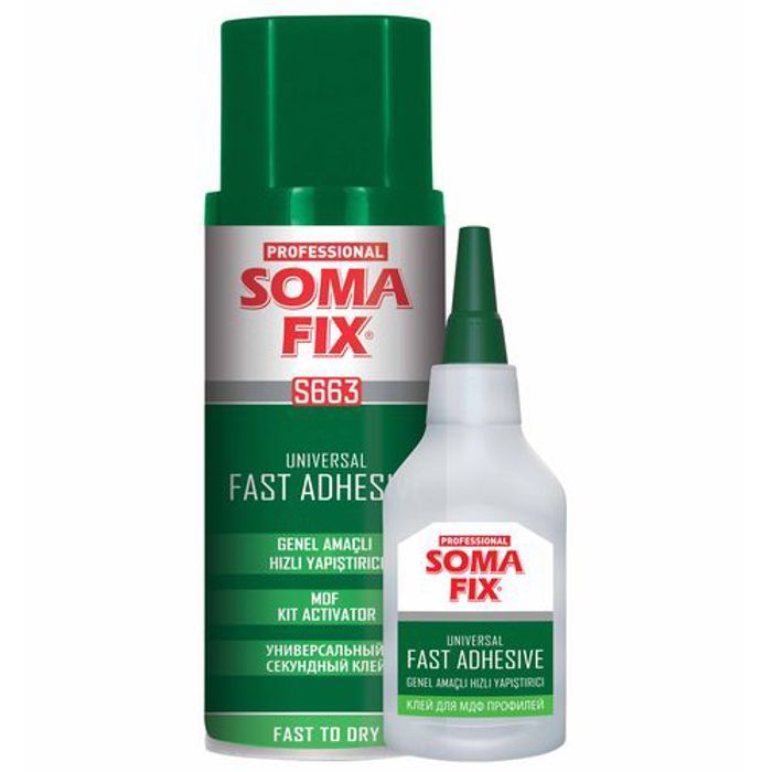 SomaFix 200ml + 50gr Adhésif rapide & universel + activateur Adhésif super colle