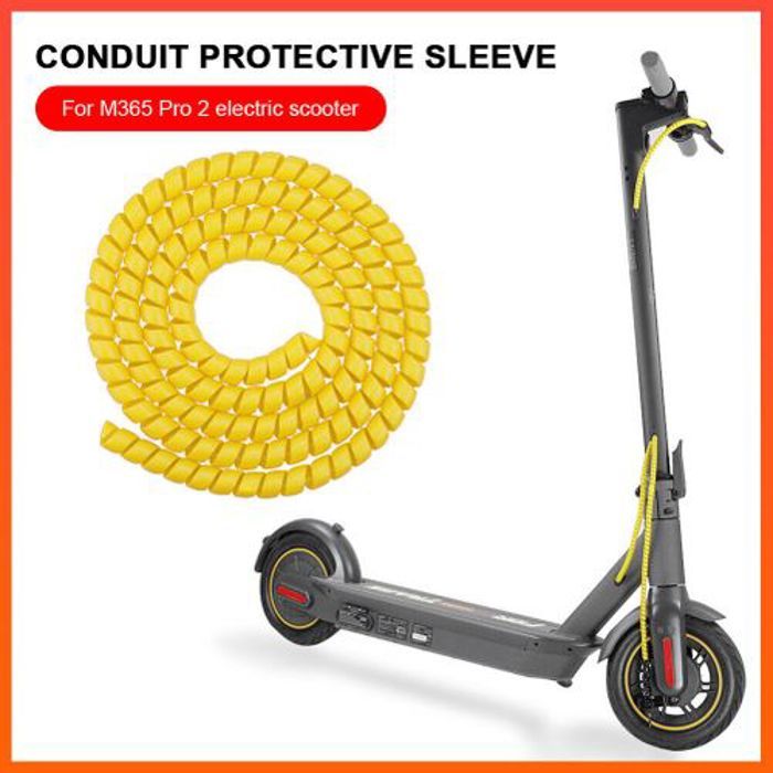 Gaine de Protection Câbles de Trottinette Électrique en spiral - jaune