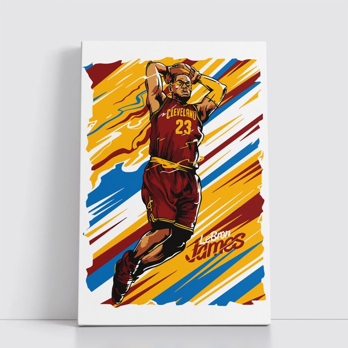 Tableau NBA sur Toile – Affiche Murale 25x40 cm avec Équipes et Joueurs Légendaires du Basket 9