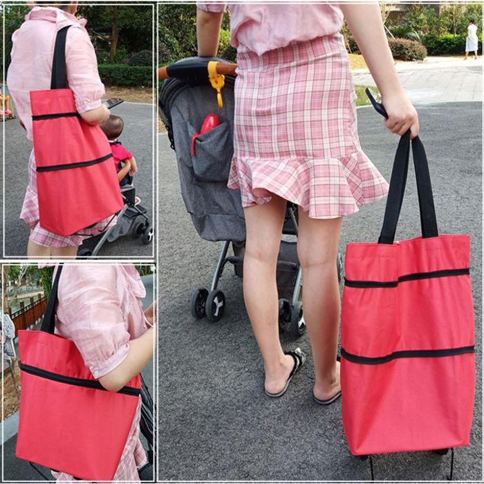 Caddie de Shopping pliable - MARQUE - Grande capacité - Roues détachables - Étanche - 7 styles disponibles