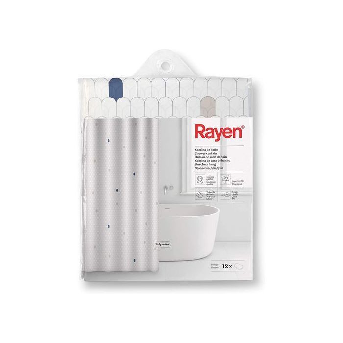 Rayen Rideau de douche,Rideau de Salle de Bain 180/200cm
