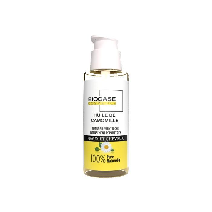 Huile Végétale - Camomille - 30Ml - Hydratant - Pour Cheveux Abîmés - Biocase Cosmetics