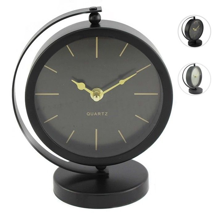 Horloge de table - PENDULE DE TABLE - Métal - Gris - Style Scandinave - Moderne
