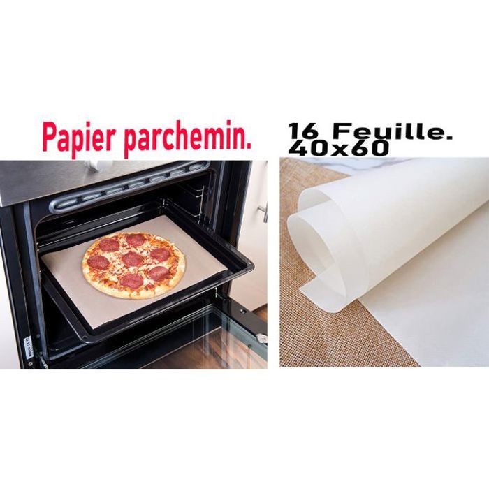 Papier parchemin non blanchi antiadhésif 16 feuille 40x60