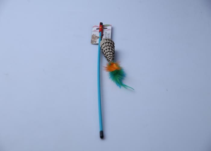 Jouet interactif - BUBIMEX - Canne à Pêche Bleue - 8cm - Papier Ondulé - Multicolore