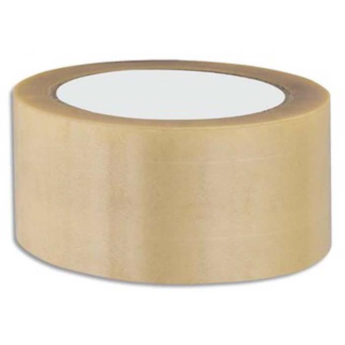 Lot de 6 Rubans adhésifs d'emballage en PVC, 52 microns, Dimentions H 50 mm x L 66 mètres, transparent
