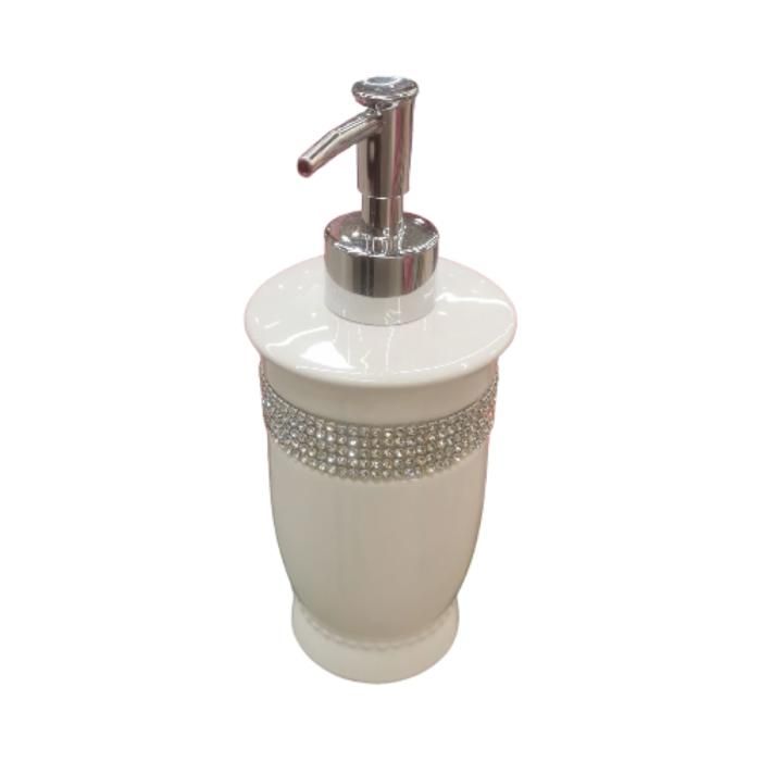 DISTRIBUTEUR SAVON CÉRAMIQUE POMPE CHROMÉ ROYAL