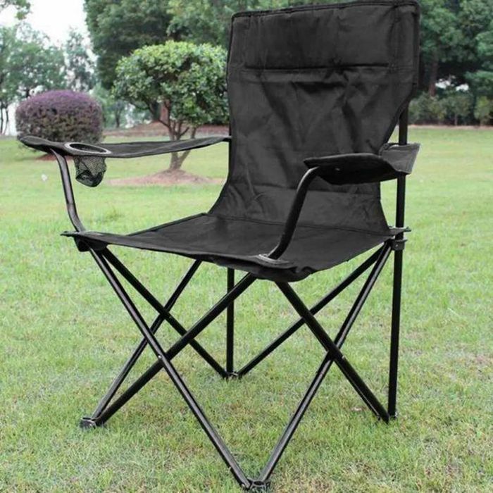 Chaise Plage Pliable - CH - Fauteuil Camping - Porte-Gobelet - Tissu Oxford - Acier léger
