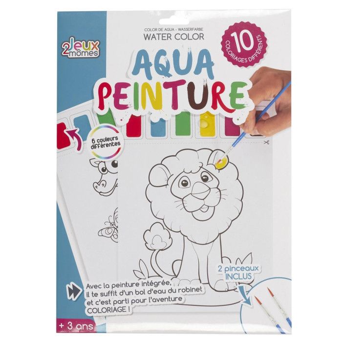 Lot de 10 Feuilles de Peinture "Eau" 21x28cm Blanc