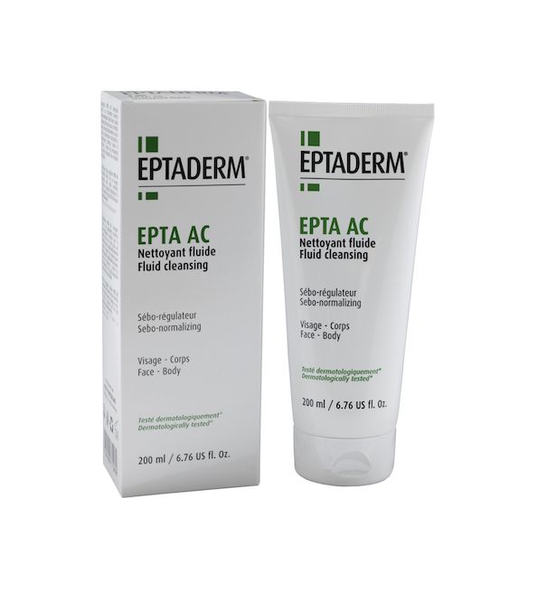 Soin cosmétique - Epta - AC Nettoyant Fluide - 200ml - Hypoallergénique - Peaux grasses