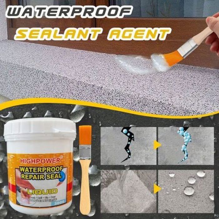 Liqua Colle de Réparation Étanche 300g,Colle-Mastic avec un Pinceau