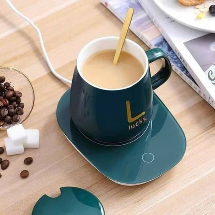 Lucky Tasse à café en céramique avec coussin chauffant,Chauffe électrique électrique pour café,lait,thé