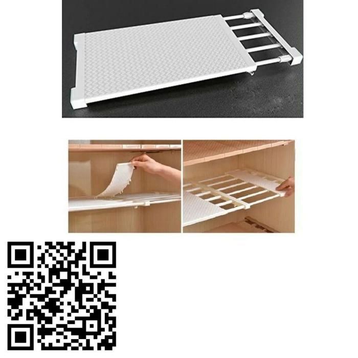 Étagères de placard en plastique ajustables gain de place 73 125 x 36 cm