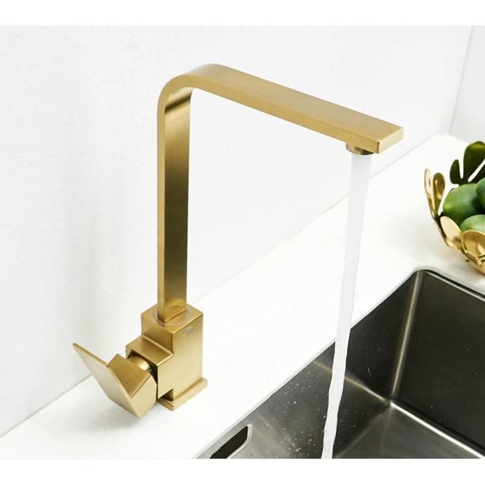 Robinet Mitigeur cuisine noir Acier Professionnel Gold