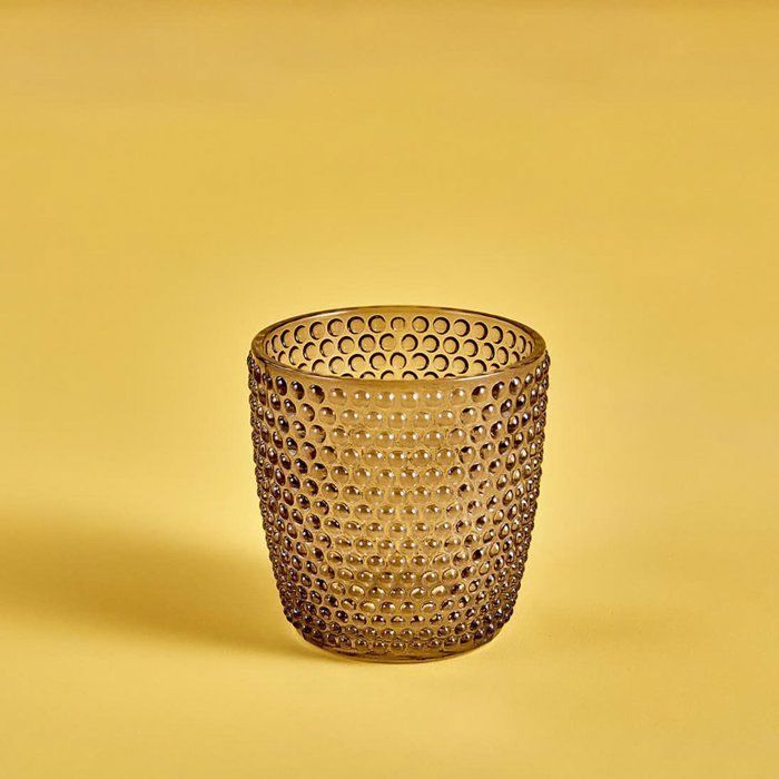 Bougeoir - BELLA MAISON - Marilu - Verre - Gris - 8x7,3 cm