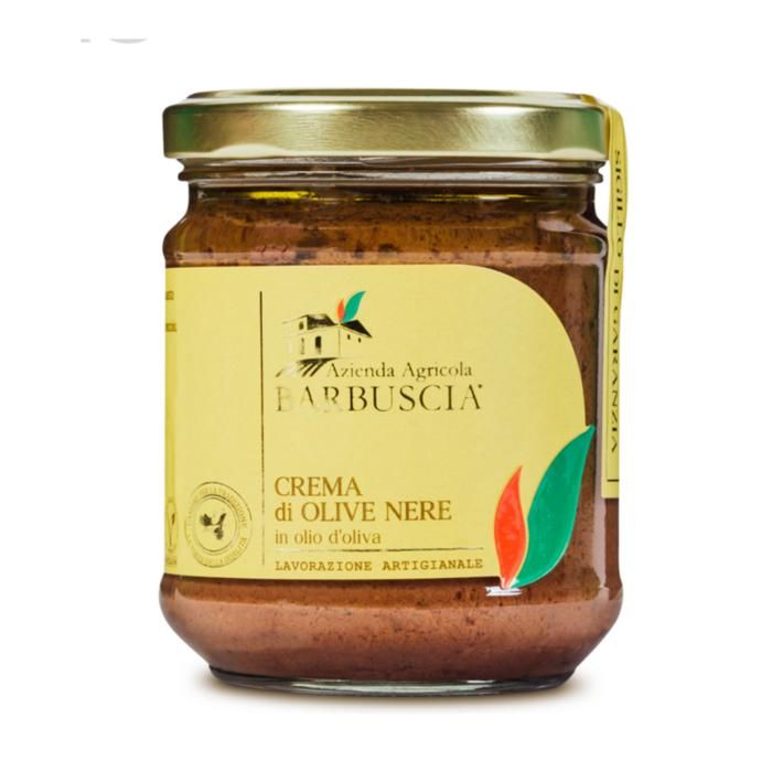 CREME D'OLIVE NOIR A'l'huile d'olive -190.Gr-BARBUSCIA
