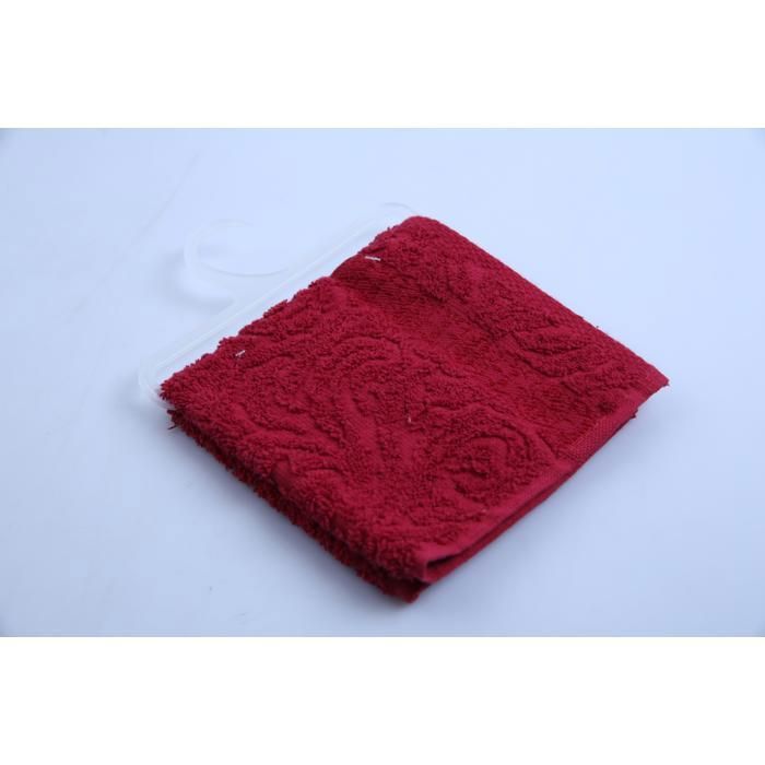 Serviette à mains - Romana - Bordeaux - 31x31 cm - 500g/m² - Coton naturel
