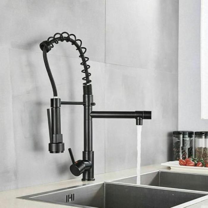 Hup robinet mitigeur cuisine avec bec flexible rotatif;ROBINET CUISINE