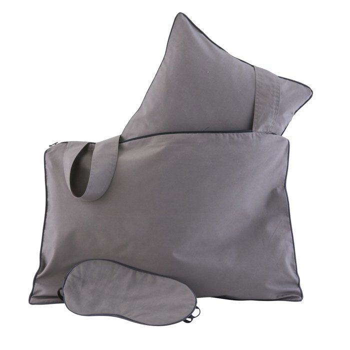 Set de voyage - DROUAULT - Mon Ami - Oreiller 50% duvet - Masque de relaxation - Sac de voyage