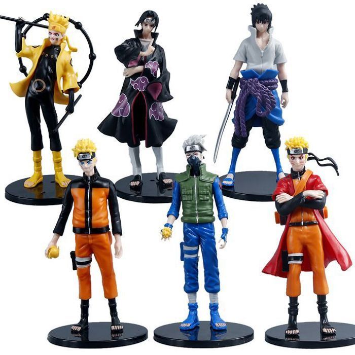 Figurines PVC Naruto Shippuden - 6 Personnages (Hinata, Sasuke, Itachi, Kakashi, Gaara, Jiraiya, Sakura)