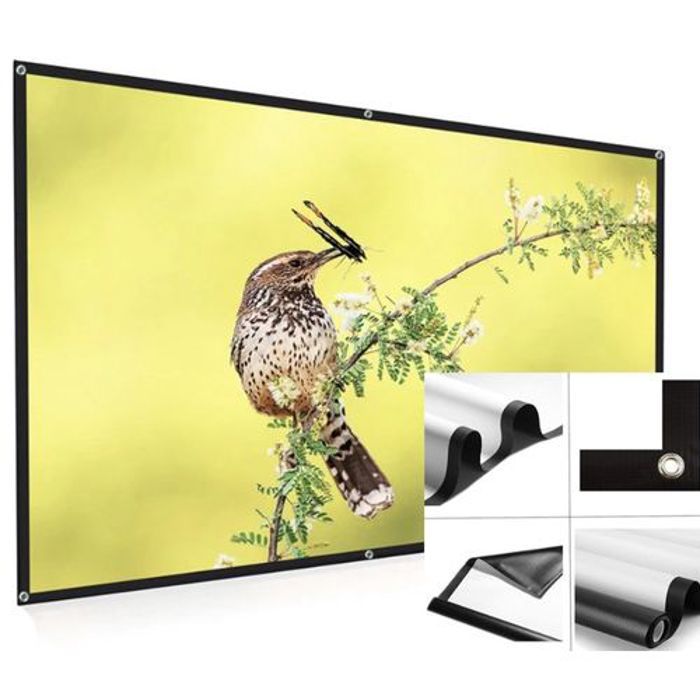 Owlenz Écran de projection enroulable 100 pouces