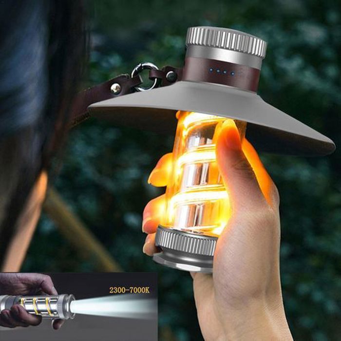 Lanterne de Camping LED Rechargeable USB Lampe de poche portable pour la randonnée en plein air