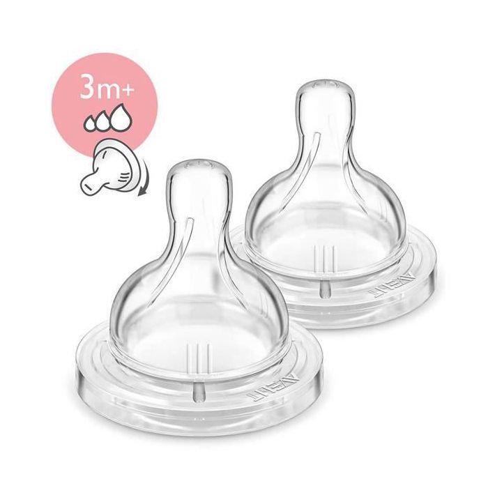 Avent - SCF635-27 - Tétine Anti-Colic 3 mois et + (Débit Variable)