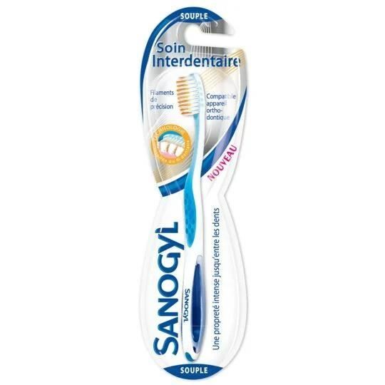 SANOGYL BROSSE À DENTS INTERDENTAIRE SOUPLE ROSE, BLEU, VERT
