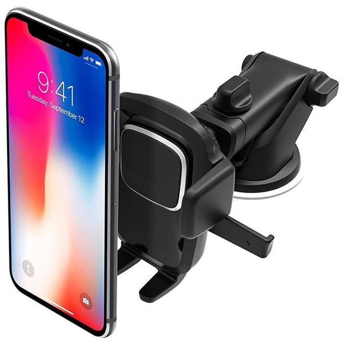 Support 360° de montage tableau de bord-pare-brise Long Neck One Touch pour tous les smartphones