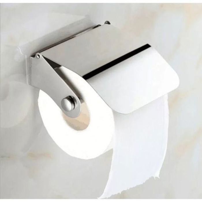 Support de papier toilette / Porte-papier hygiénique en acier inoxydable / Porte rouleau de papier de toilette mural