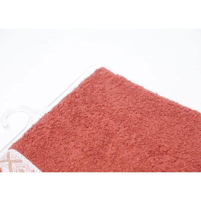 Serviette - Berbère - 50x90 cm - 450g/m² - Rouge - Coton naturel
