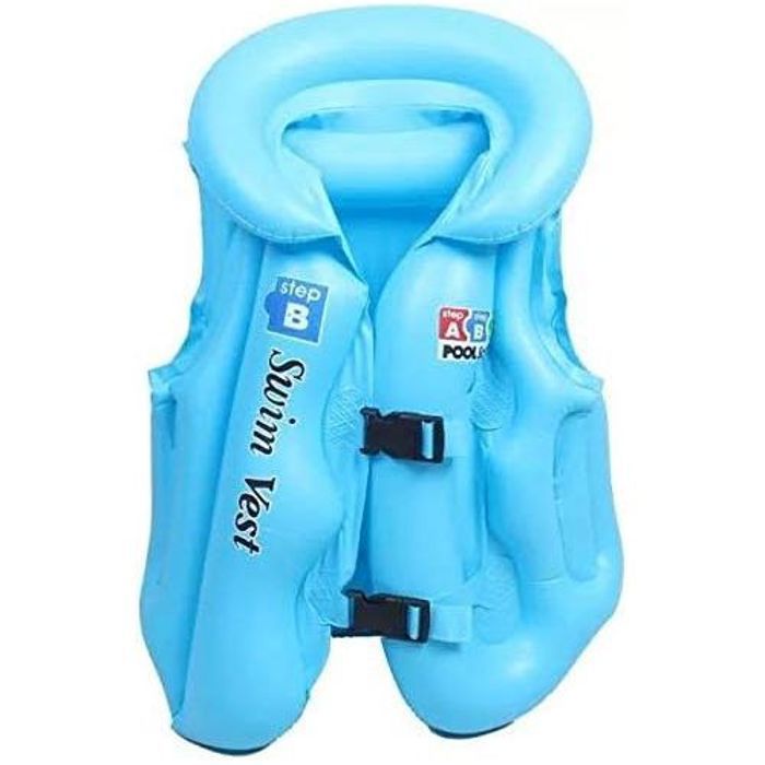 Gilet de natation gonflable - Non spécifié - 3 à 14 ans - Flottabilité - PVC - Sécurité renforcée, couleur aliatoire