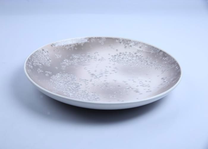 Assiette Plate Ronde - MPPP16 - Porcelaine - 40cm - Gris - Compatible Lave-Vaisselle