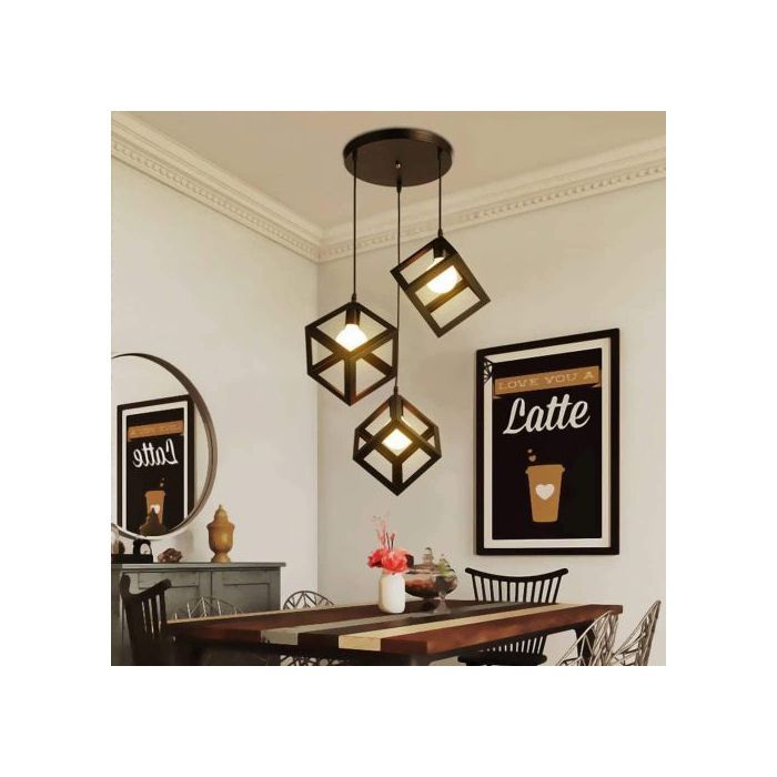 Suspension Lampe de Style Moderne en métal Suspension + 3 Lampes LED 9w OFFERTE .