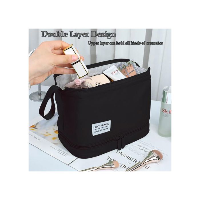 Trousse de maquillage de voyage, étanche, grande capacité, trousse de toilette multifonctionnelle