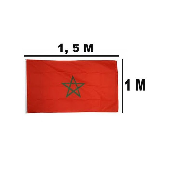 Drapeau de Maroc, 1,5 M X 1 M