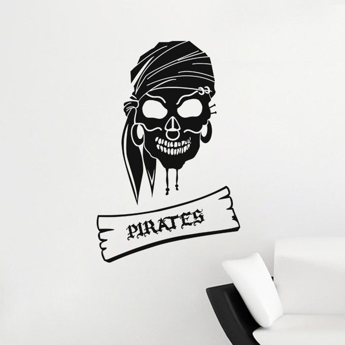 Sticker Crâne de pirate