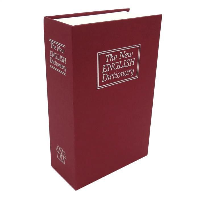 Coffre-fort magique sous forme de livre 240x155x55mm - Marron