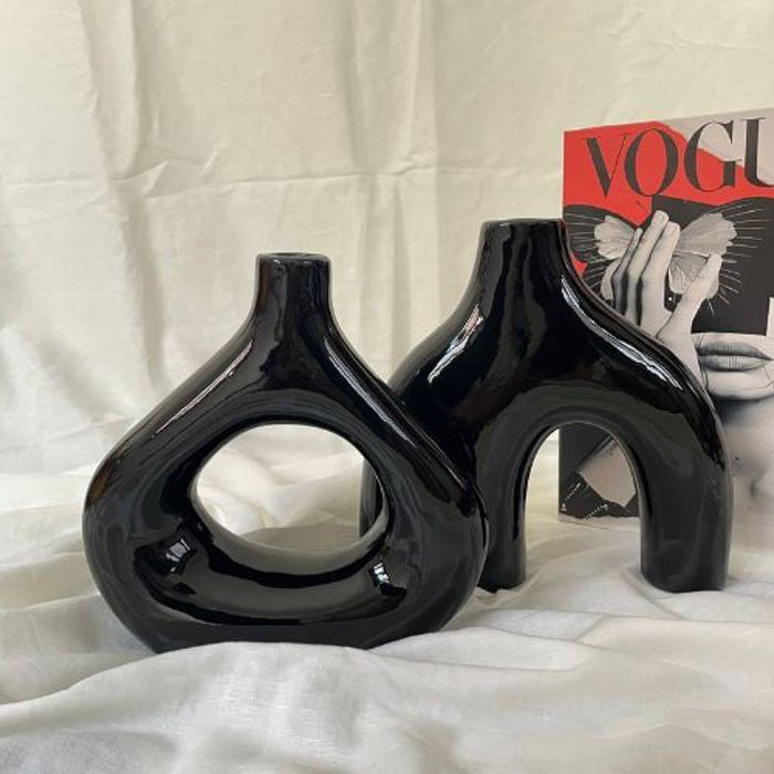 Vases en céramique - GENERIC - Noir - Style classique - Objets décoratifs - Pour adultes