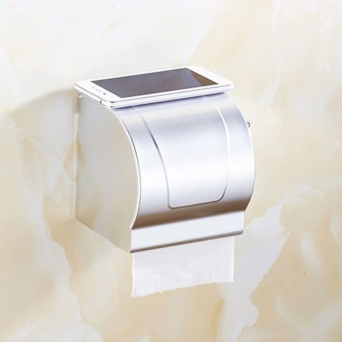 Support de papier toilette mural de bain Porte papier hygiénique fermé inoxydabl