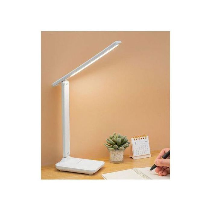 Lampe de Bureau LED - Imitation Cuir - Pliable 180° - Rechargeable USB - Protection des Yeux