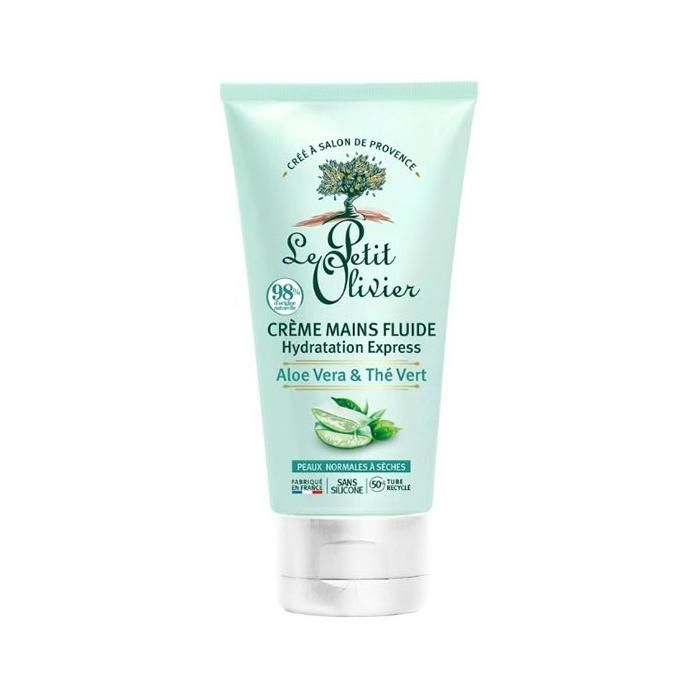 Crème Mains - Le Petit Olivier - Aloe Vera - Thé Vert - 75ml - Non gras