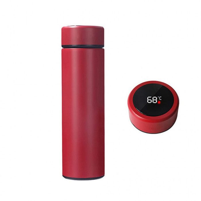 Bouteille isotherme intelligente avec affichage de température - Couleur Rouge