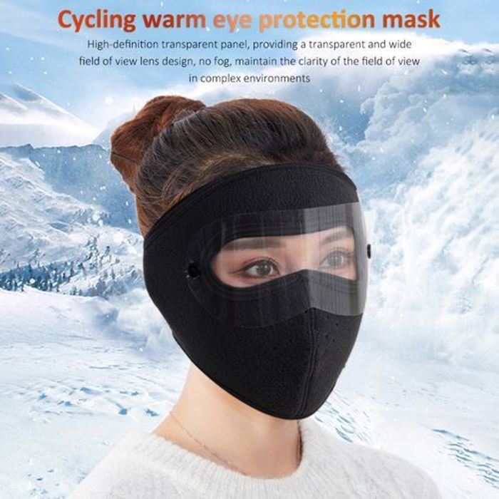 Masque faciale de moto en polaire écharpe thermique avec bande