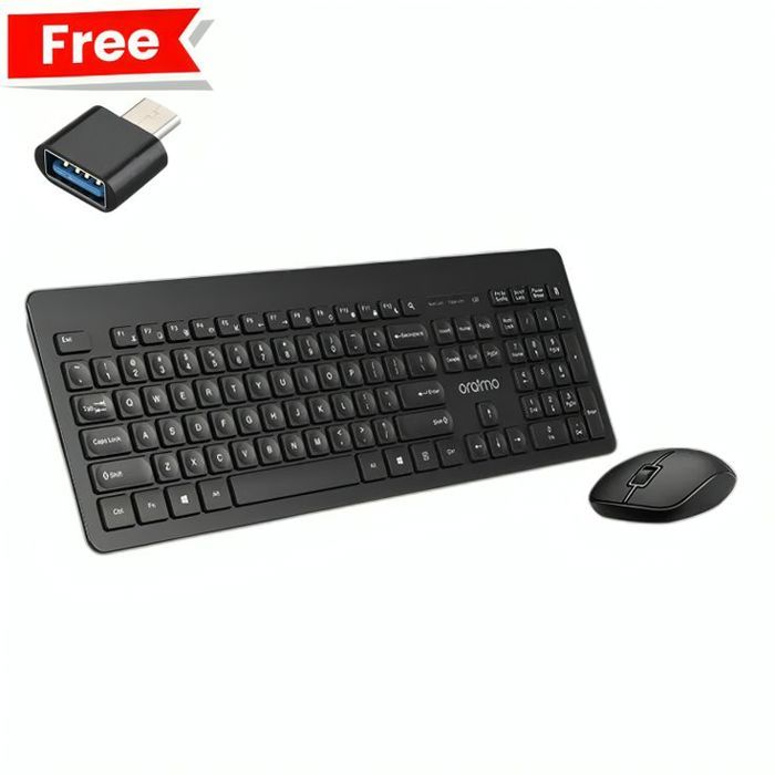 Ensemble clavier et souris sans fil Oraimo OF-KK30  + Adaptateur type C vers USB GRATUIT