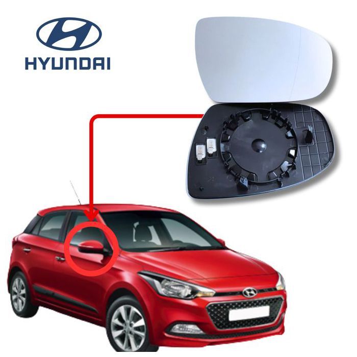 Verre Rétroviseur Droit Pour Hyundai I20