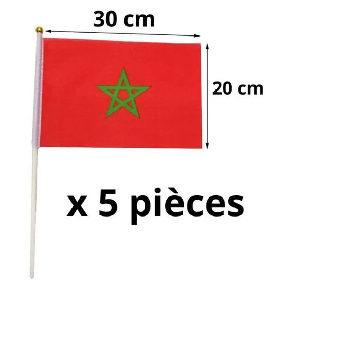 lot de 5 Drapeaux de Maroc