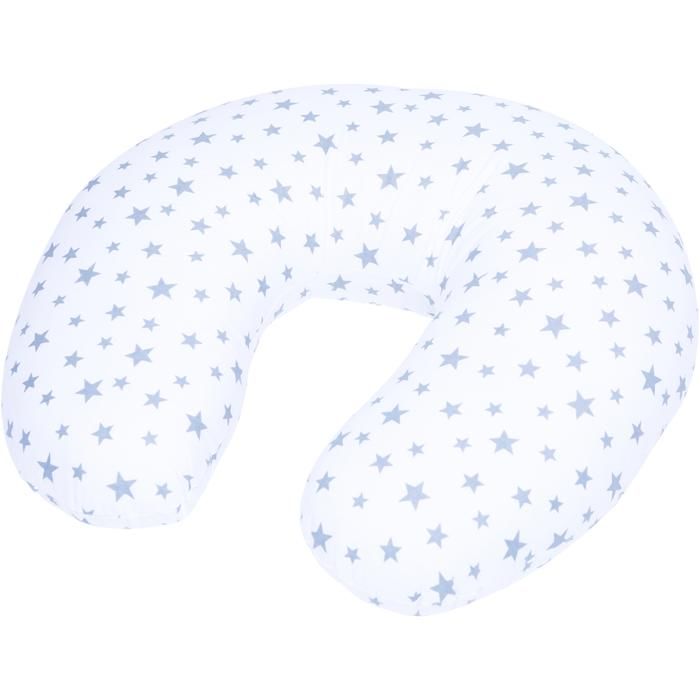 Coussins d'allaitement blanc étoile gris