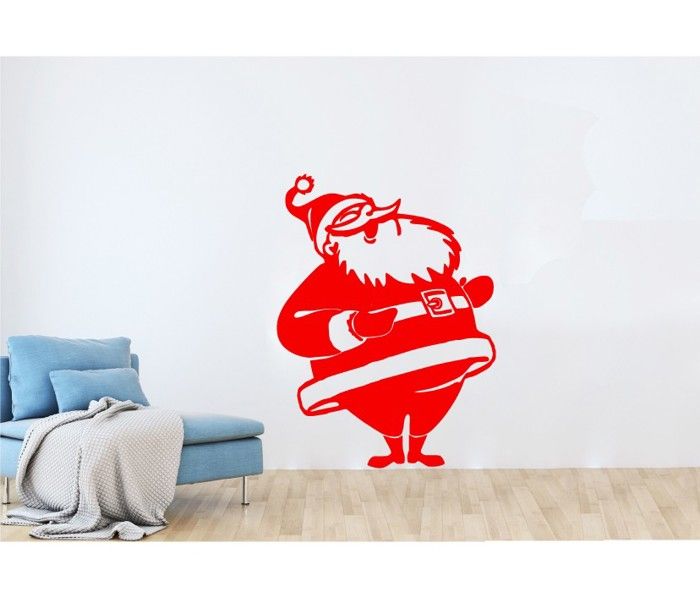 Stickers Pere Noel Décoration vinyle Autocollant